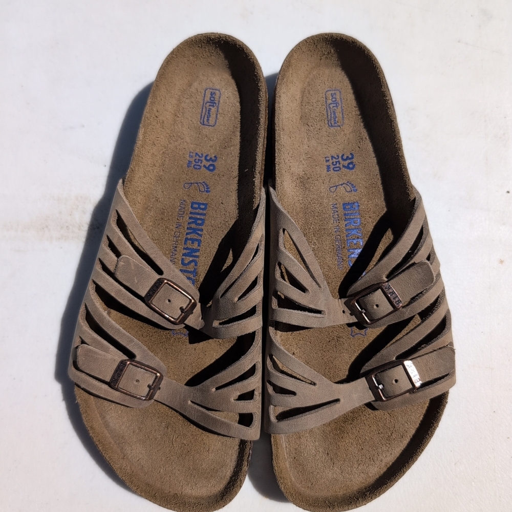 Birkenstock Brown Cut-Out Double Strap Sandals